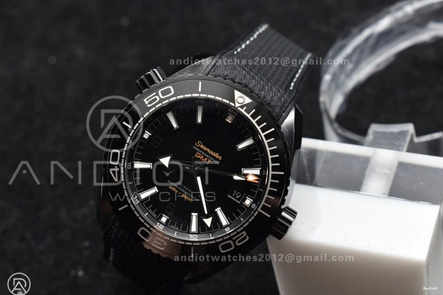 on Nylon Edition A8906 Ocean Real VSF Black Best Strap Clone Super 45.5mm Planet Black Ceramic 1:1 Deep 0108